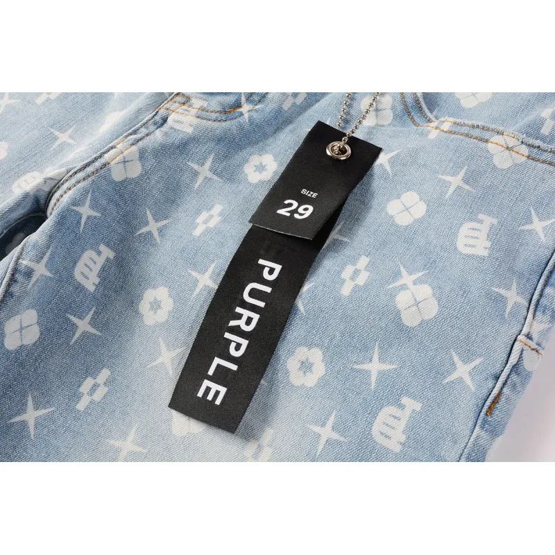 EM Sneakers Purple Brand Denim Shorts 5089