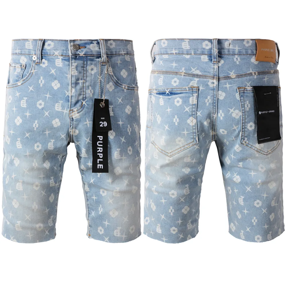 EM Sneakers Purple Brand Denim Shorts 5089