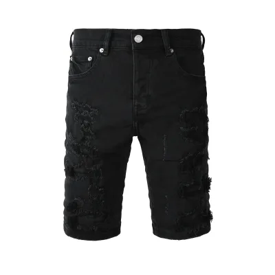 EM Sneakers Purple Brand Denim Shorts 5108 01