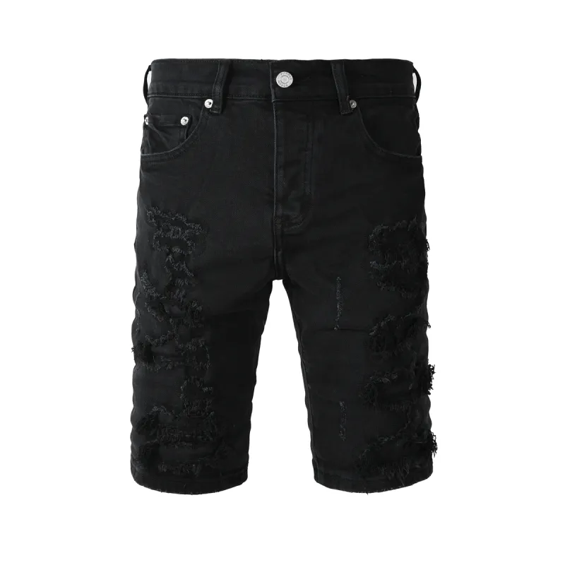 EM Sneakers Purple Brand Denim Shorts 5108