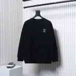 EM Sneakers Louis Vuitton Sweatshirt 24Fw Embroidered LOGO Crew Neck Black