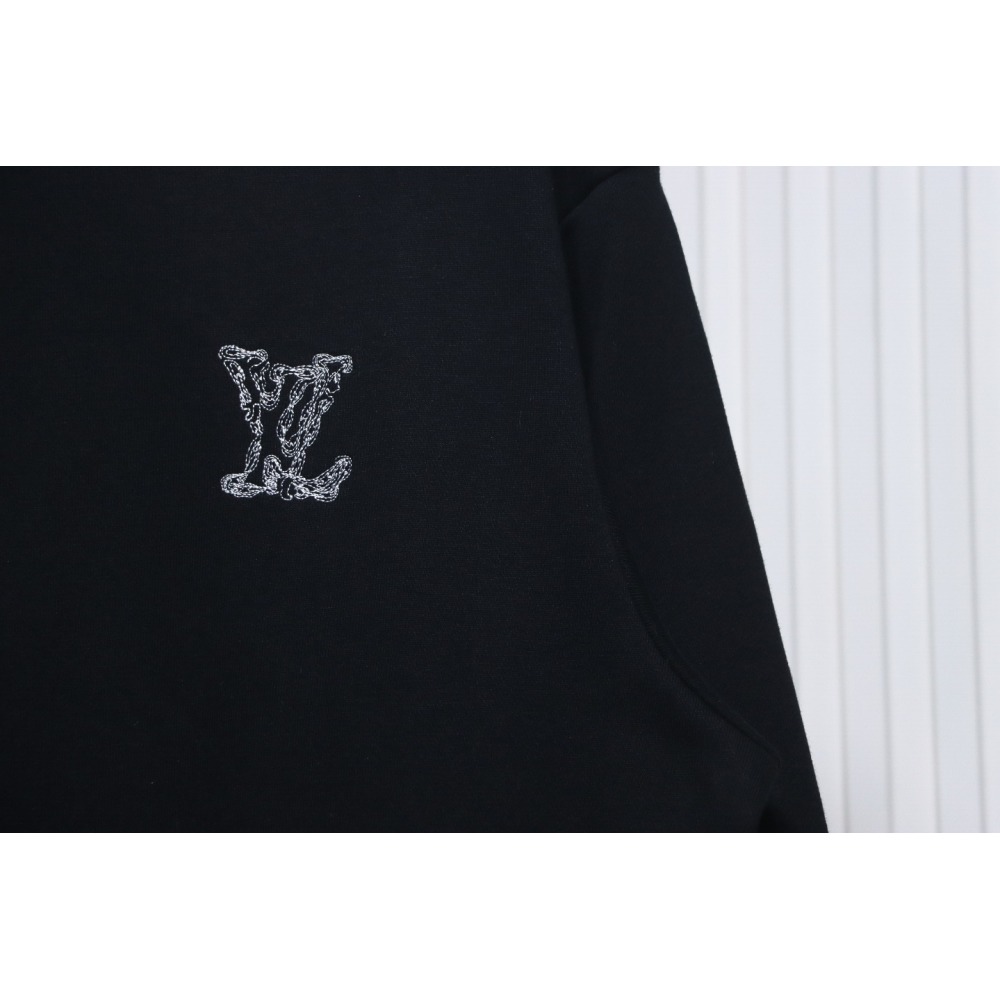 EM Sneakers Louis Vuitton Sweatshirt 24Fw Embroidered LOGO Crew Neck Black