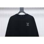 EM Sneakers Louis Vuitton Sweatshirt 24Fw Embroidered LOGO Crew Neck Black