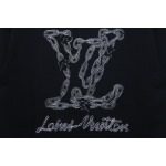 EM Sneakers Louis Vuitton Sweatshirt 24Fw Embroidered LOGO Crew Neck Black