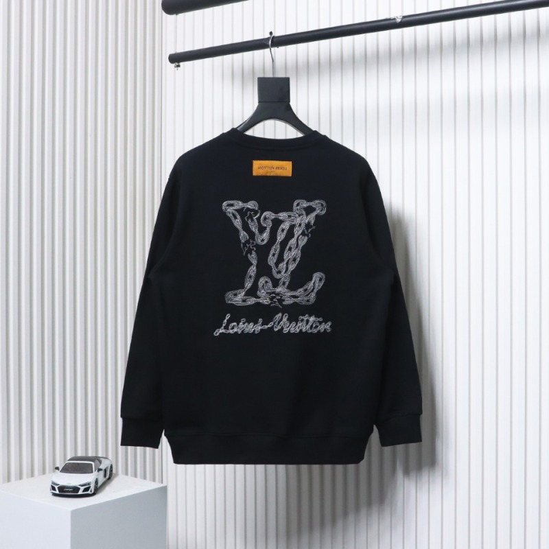 EM Sneakers Louis Vuitton Sweatshirt 24Fw Embroidered LOGO Crew Neck Black
