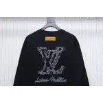 EM Sneakers Louis Vuitton Sweatshirt 24Fw Embroidered LOGO Crew Neck Black