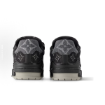 EM Sneakers Louis Vuitton Trainer Sneaker Black Grey Denim Monogram
