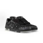 EM Sneakers Louis Vuitton Trainer Sneaker Black Grey Denim Monogram