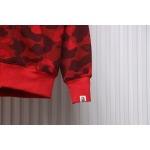 EM Sneakers BAPE Shark Head Tiger Head Zipper Camouflage Double Hooded Hoodie Red