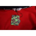EM Sneakers BAPE Shark Head Tiger Head Zipper Camouflage Double Hooded Hoodie Red
