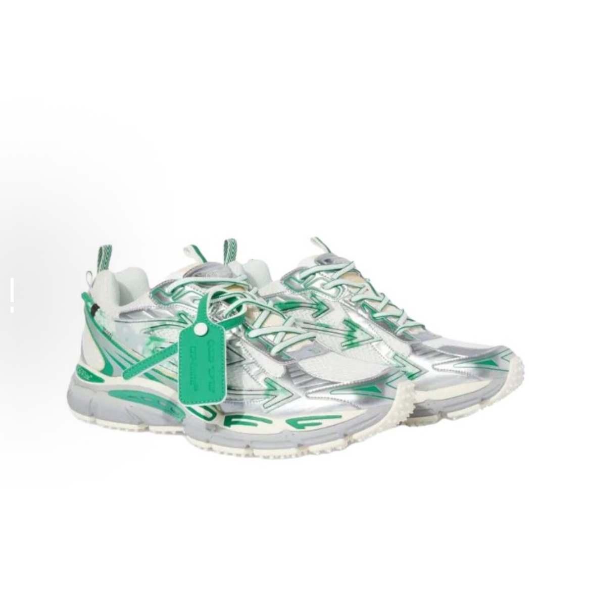 EM Sneakers OFF-WHITE Be Right Back Silver Turquoise