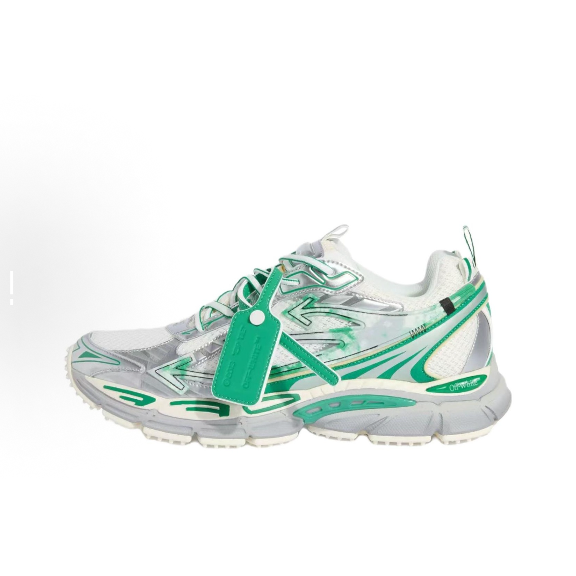 EM Sneakers OFF-WHITE Be Right Back Silver Turquoise