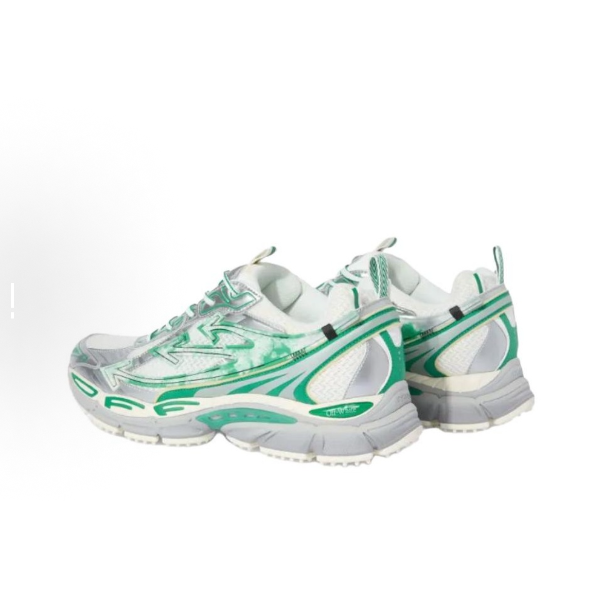 EM Sneakers OFF-WHITE Be Right Back Silver Turquoise