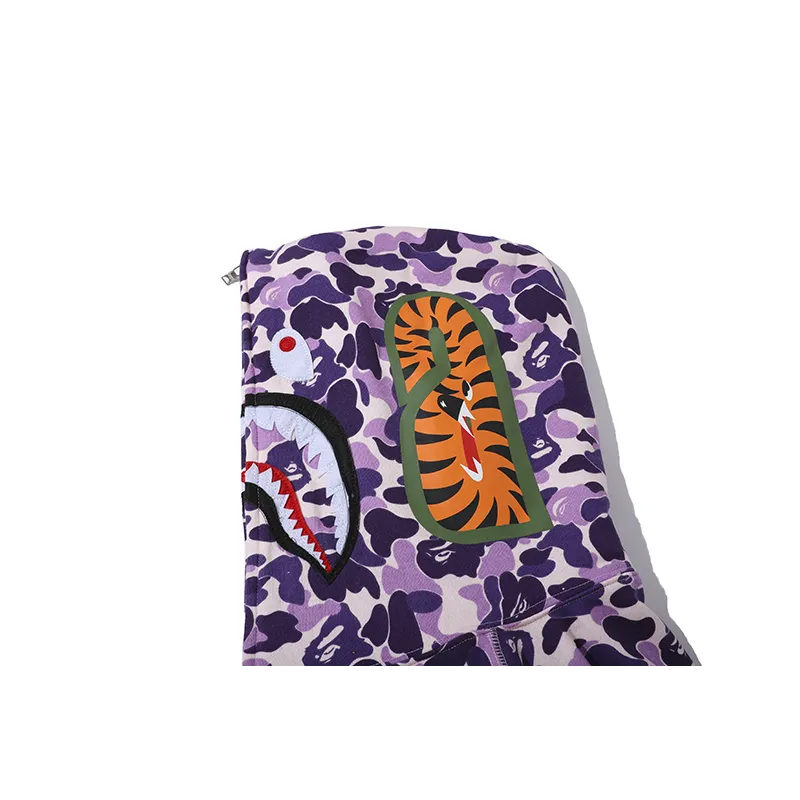 EM Sneakers BAPE Color Camo Shark Full Zip Hoodie Light Purple