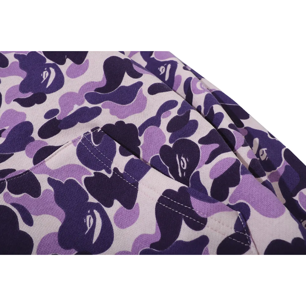 EM Sneakers BAPE Color Camo Shark Full Zip Hoodie Light Purple
