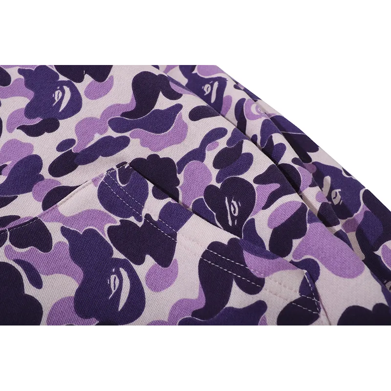 EM Sneakers BAPE Color Camo Shark Full Zip Hoodie Light Purple