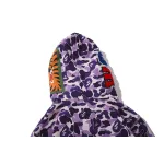 EM Sneakers BAPE Color Camo Shark Full Zip Hoodie Light Purple