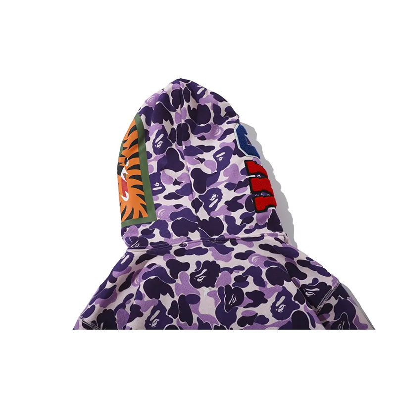 EM Sneakers BAPE Color Camo Shark Full Zip Hoodie Light Purple