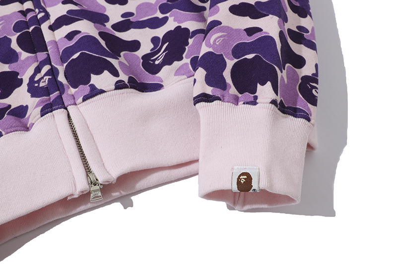 EM Sneakers BAPE Color Camo Shark Full Zip Hoodie Light Purple