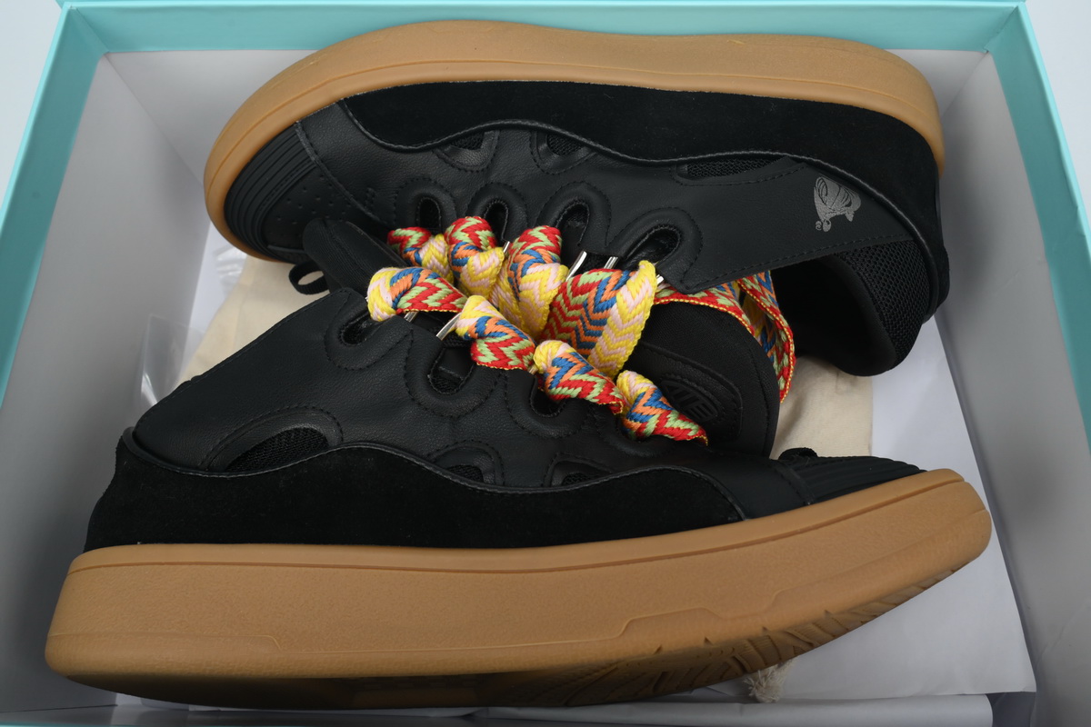 EM Sneakers Lanvin Leather Curb Black