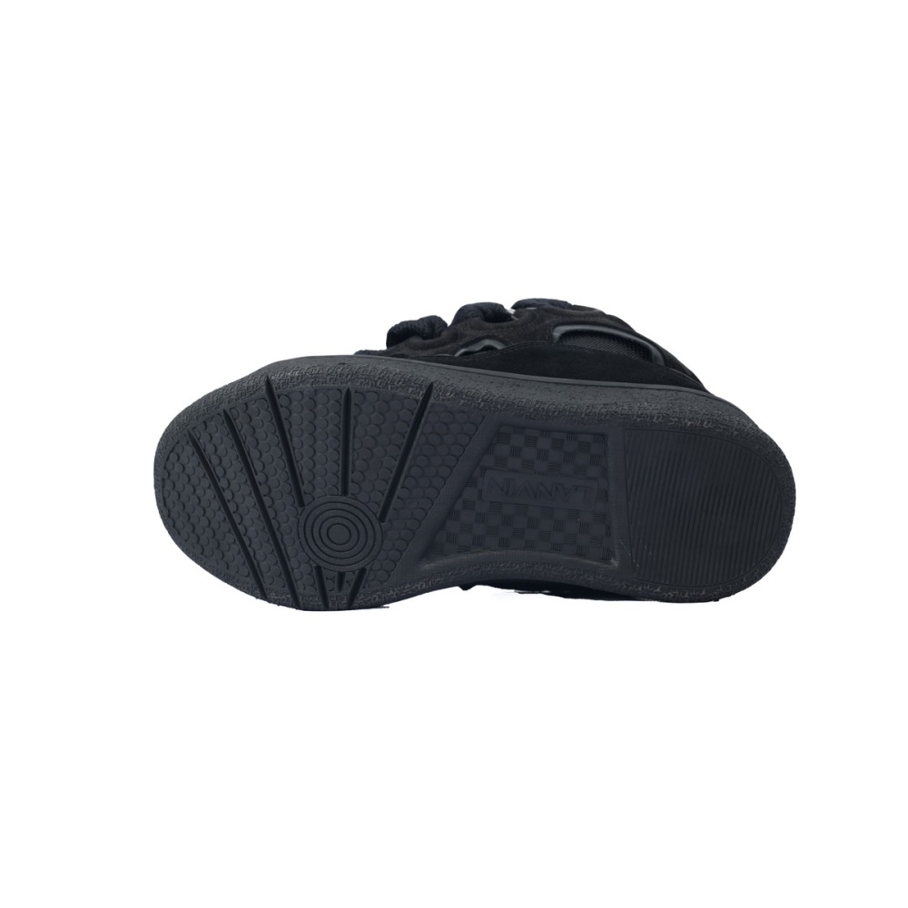 EM Sneakers Lanvin Leather Curb Black Black