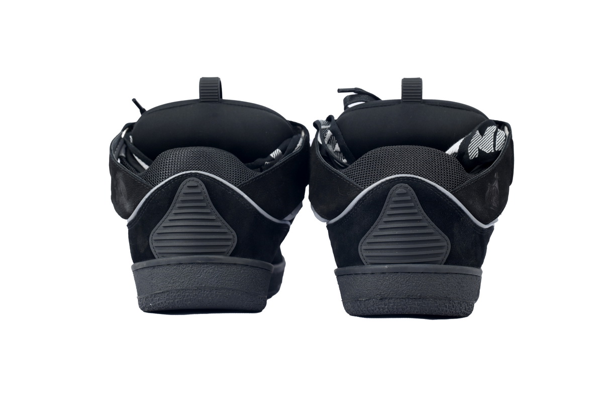 EM Sneakers Lanvin Leather Curb Black Grey