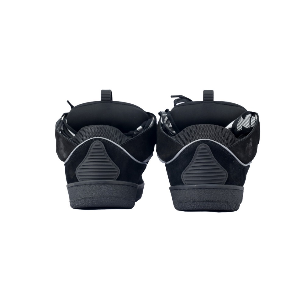 EM Sneakers Lanvin Leather Curb Black Grey
