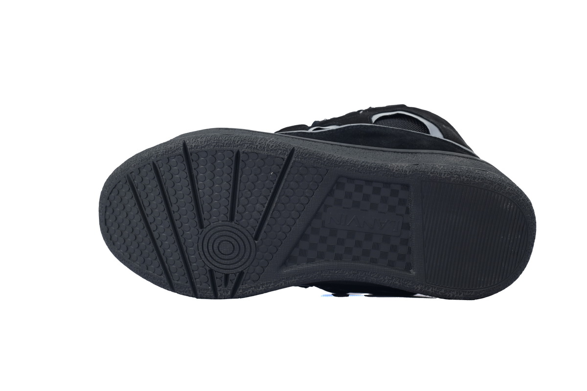 EM Sneakers Lanvin Leather Curb Black Grey