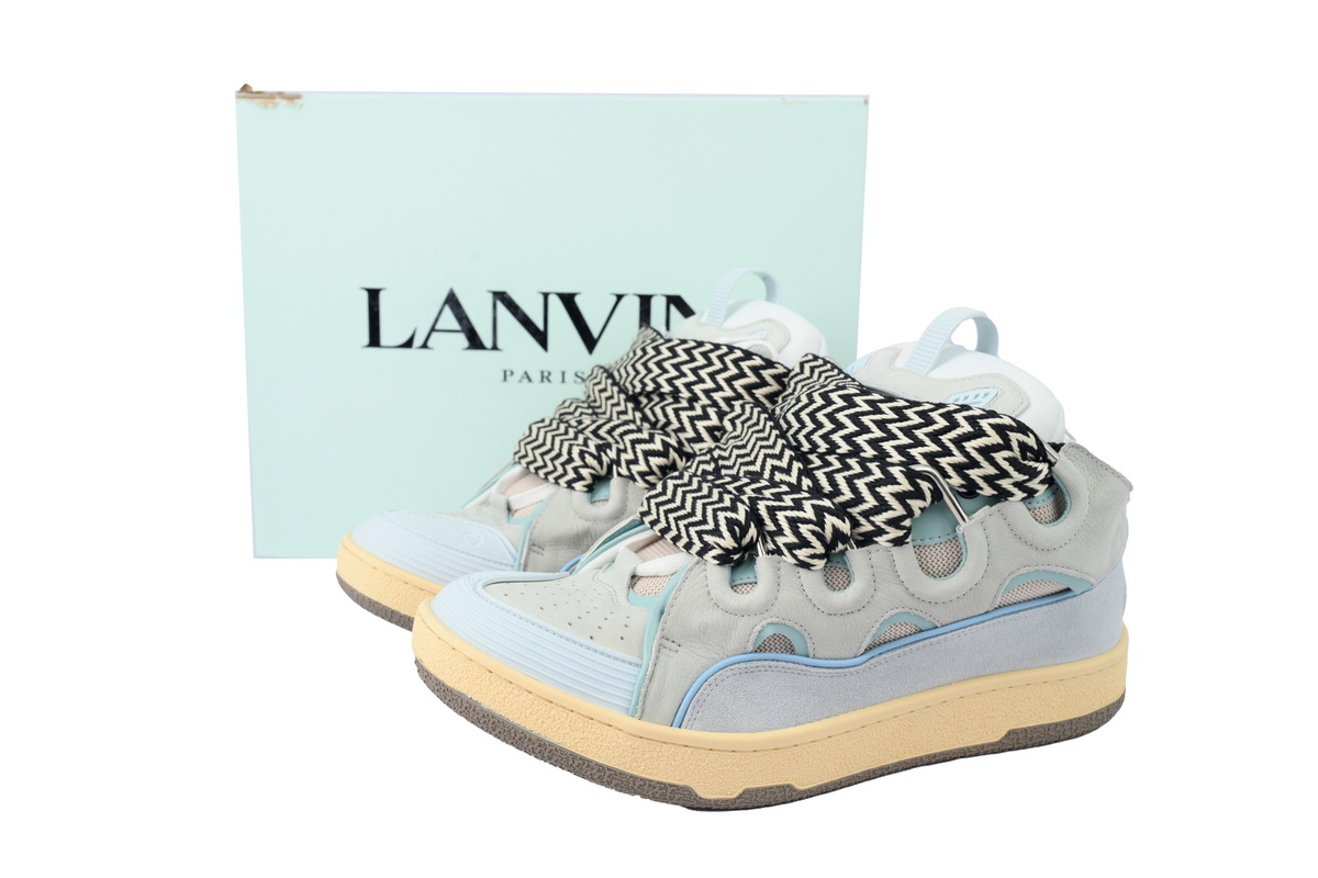 EM Sneakers Lanvin Leather Curb Blue