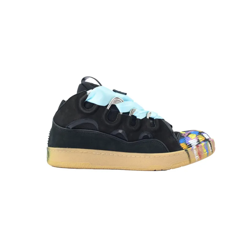 EM Sneakers Lanvin Leather Curb Gallery Dept Black Multi