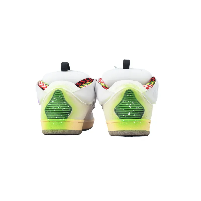 EM Sneakers Lanvin Leather Curb x Gallery Dept Paint Drip Optical White