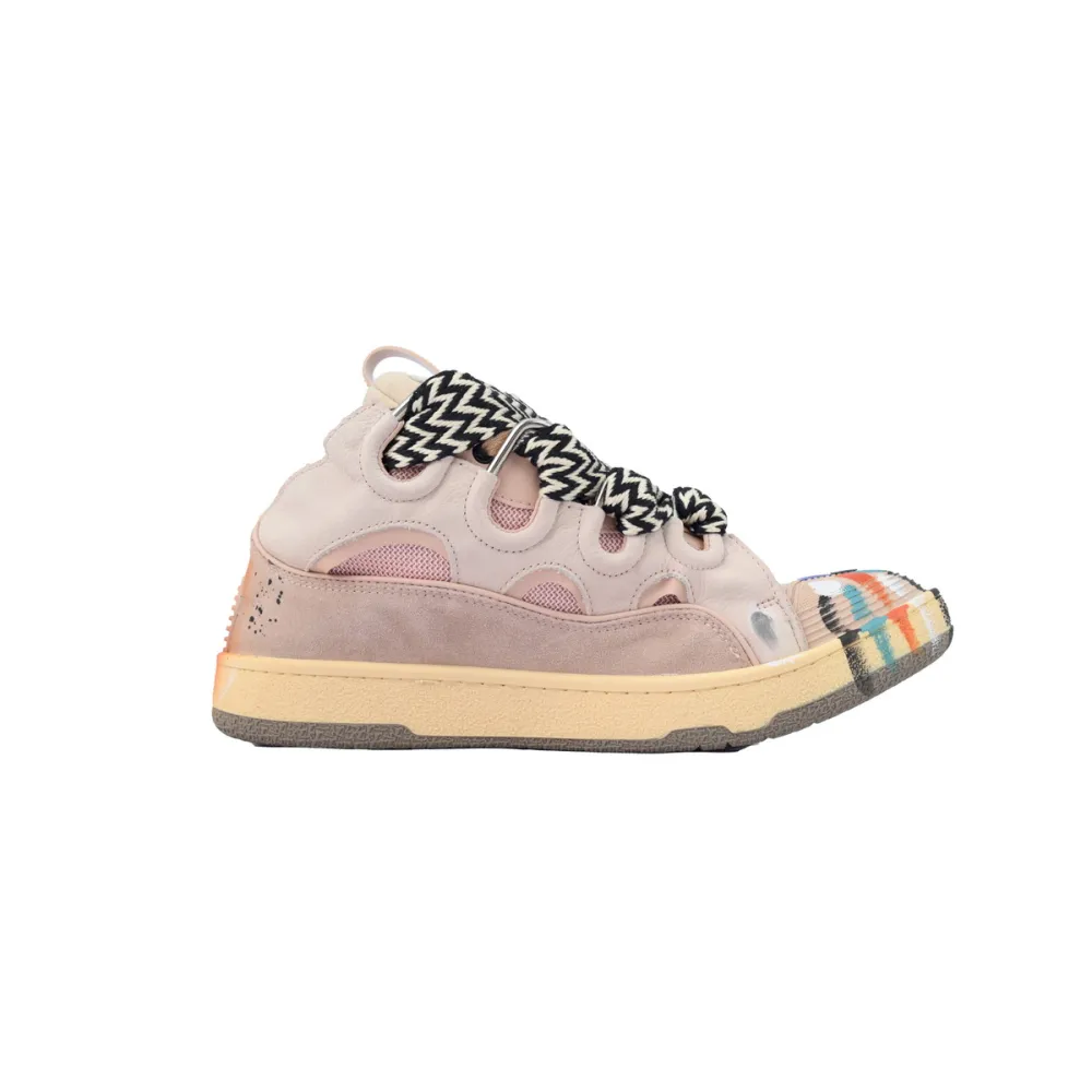 EM Sneakers Lanvin Leather Curb x Gallery Dept Sneakers Paint Drip Pale Pink