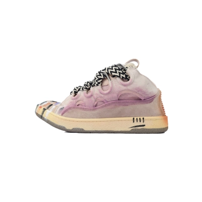 EM Sneakers Lanvin Leather Curb x Gallery Dept Sneakers Paint Drip Pale Pink 01