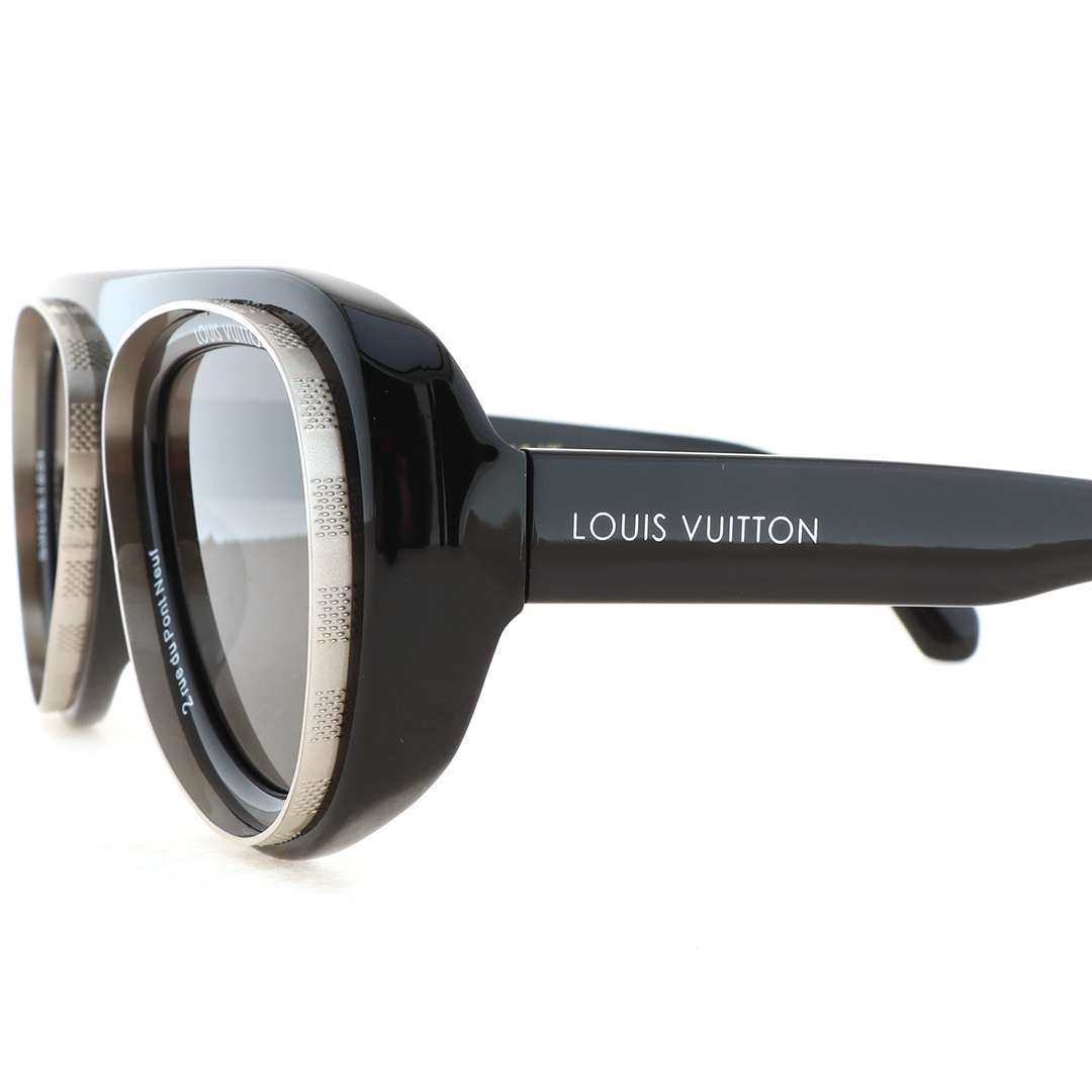 EM Sneakers Louis Vuitton Super Vision Pilot Sunglasses S00 Black