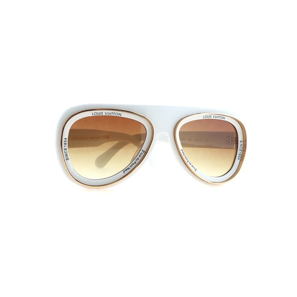 EM Sneakers Louis Vuitton Super Vision Pilot Sunglasses S00 White