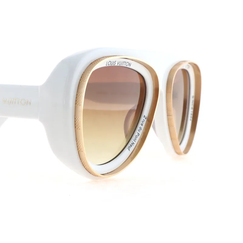 EM Sneakers Louis Vuitton Super Vision Pilot Sunglasses S00 White