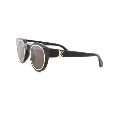 EM Sneakers Louis Vuitton Legacy Round Sunglasses God Black 01