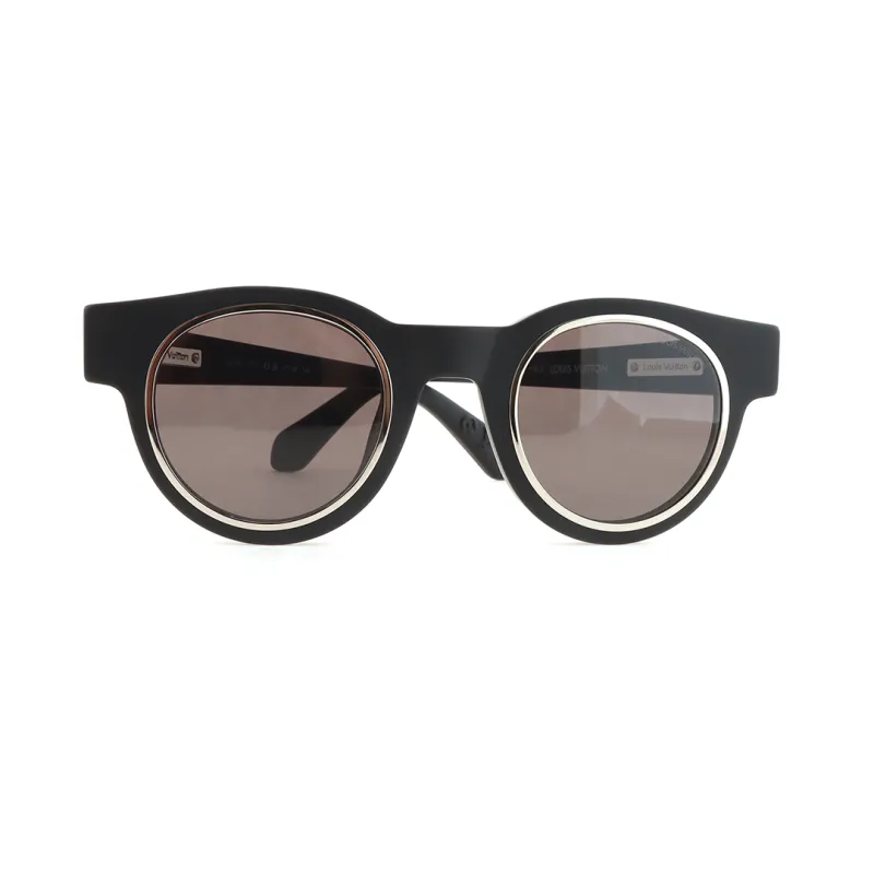 EM Sneakers Louis Vuitton Legacy Round Sunglasses Silver Black