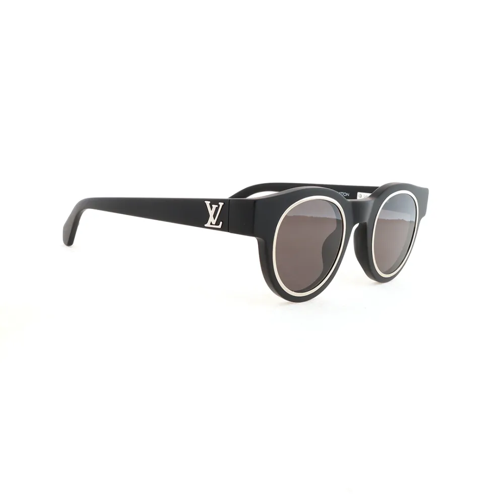 EM Sneakers Louis Vuitton Legacy Round Sunglasses Silver Black