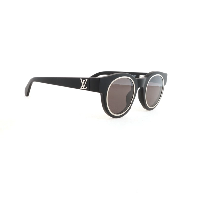EM Sneakers Louis Vuitton Legacy Round Sunglasses Silver Black 02