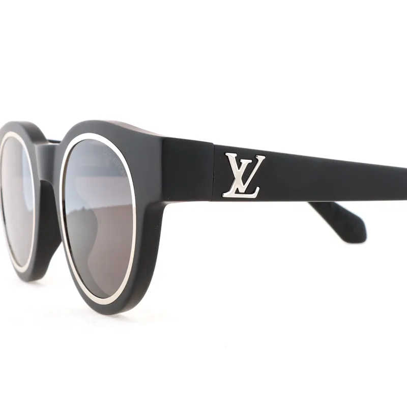 EM Sneakers Louis Vuitton Legacy Round Sunglasses Silver Black