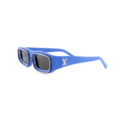 EM Sneakers Louis Vuitton LV Ocean Low Square Sunglasses Matte Blue 01