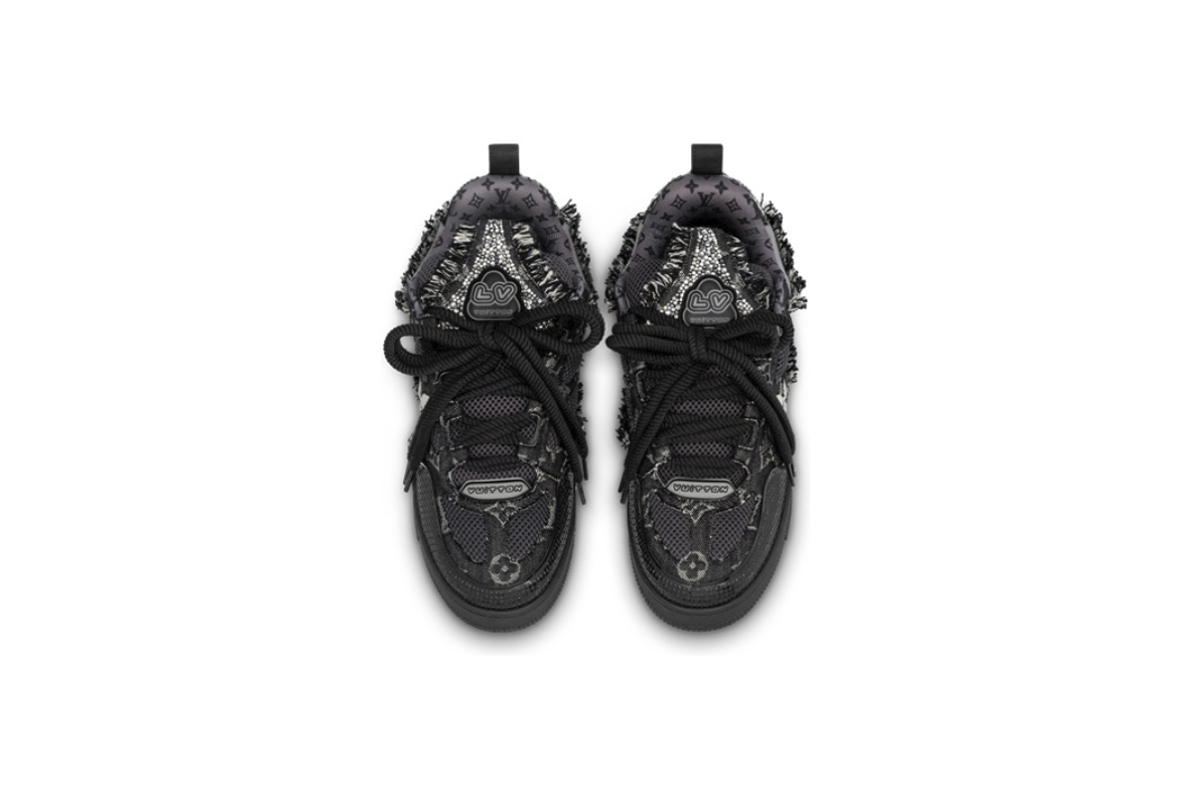 EM Sneakers Louis Vuitton LV Skate Sneaker Black Swarovski Monogran