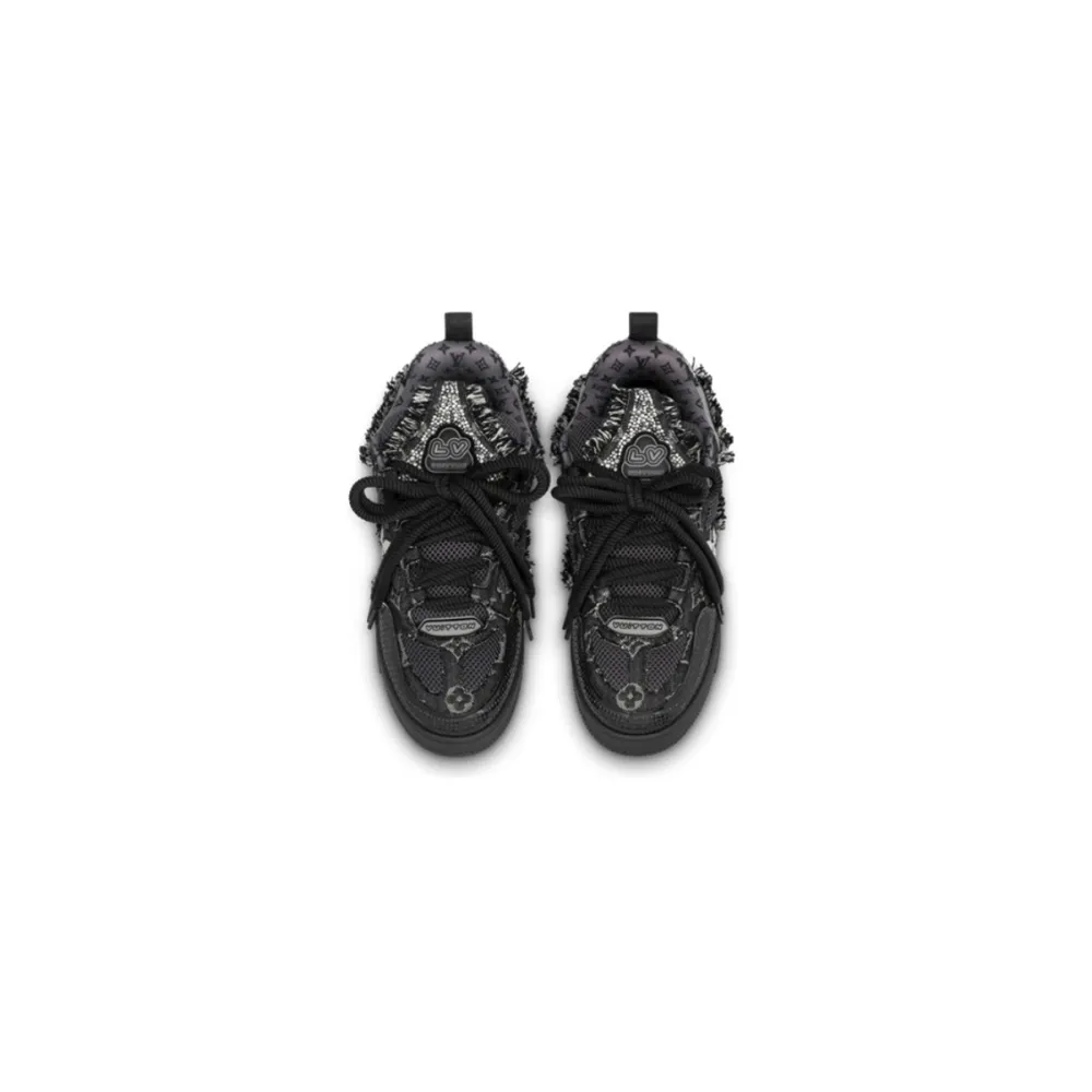EM Sneakers Louis Vuitton LV Skate Sneaker Black Swarovski Monogran
