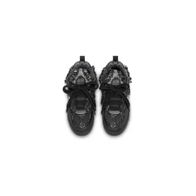 EM Sneakers Louis Vuitton LV Skate Sneaker Black Swarovski Monogran 02