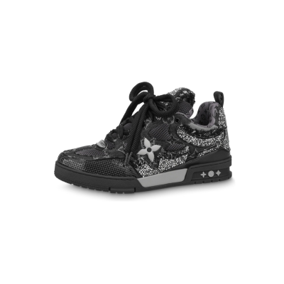 EM Sneakers Louis Vuitton LV Skate Sneaker Black Swarovski Monogran 01