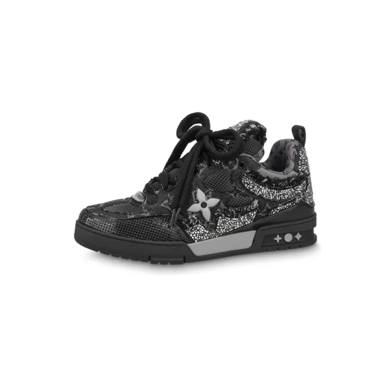 EM Sneakers Louis Vuitton LV Skate Sneaker Black Swarovski Monogran