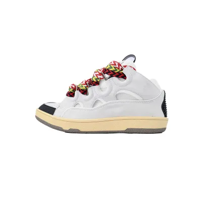EM Sneakers Lanvin Leather Curb White Ivory 01