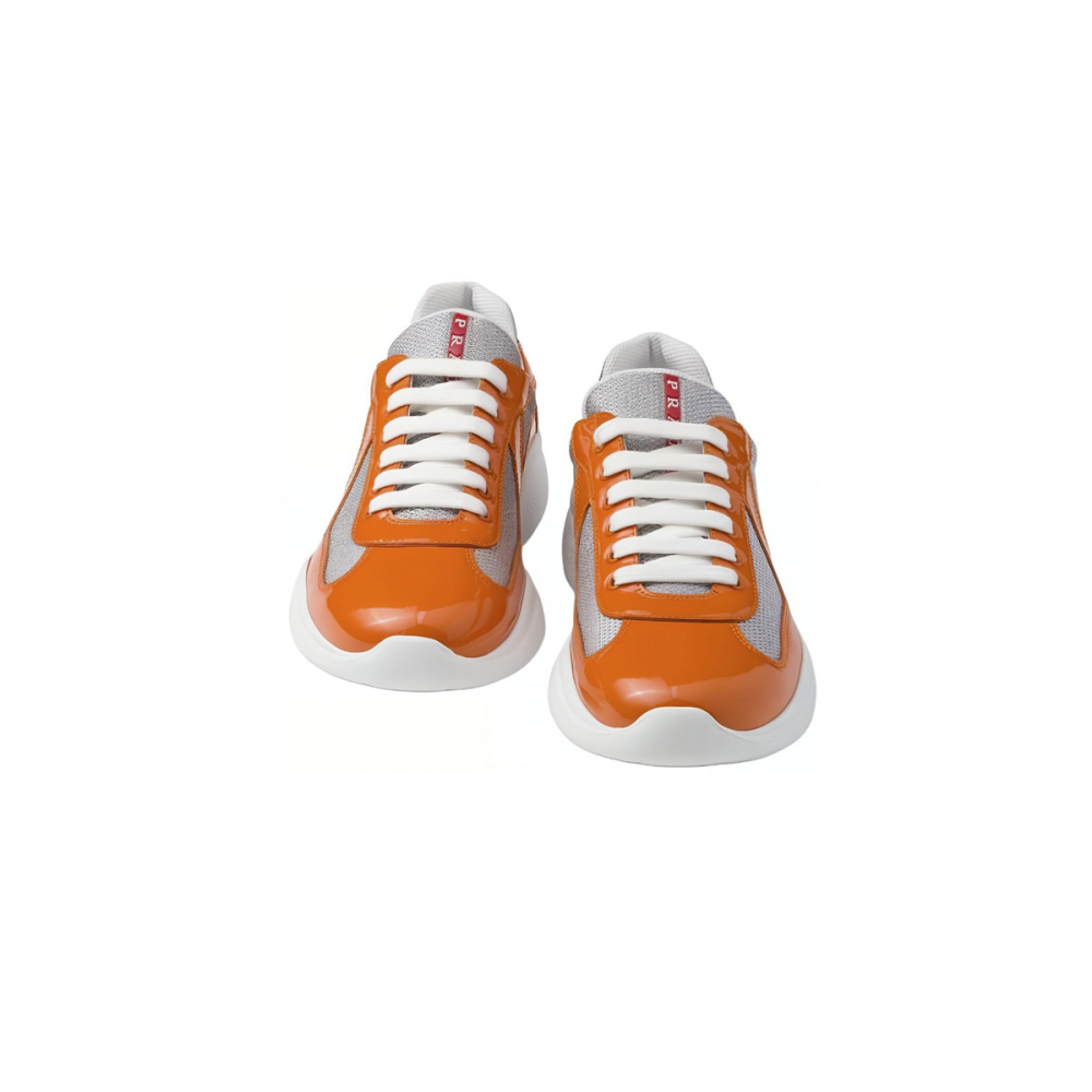 EM Sneakers Prada America's Cup Pumpkin and Silver