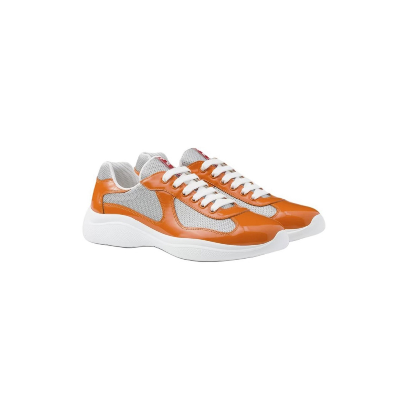 EM Sneakers Prada America's Cup Pumpkin and Silver